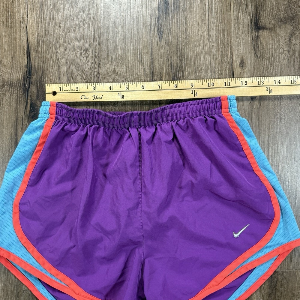 Nike Women's XS Retro Running Shorts Purple Blue Orange Trim Athletic Gym Wear - Picture 5 of 7